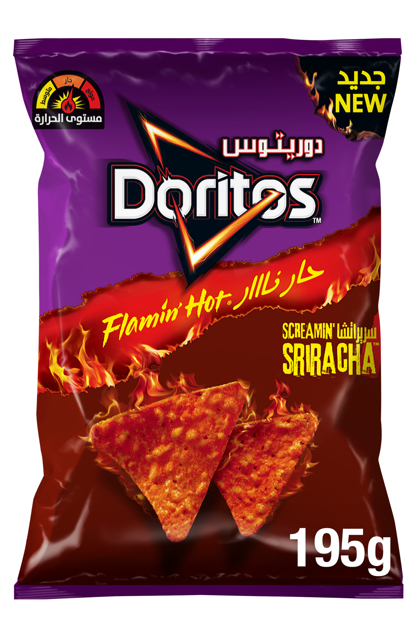 Doritos Flamin' Hot Sriracha Nachos, 195g
