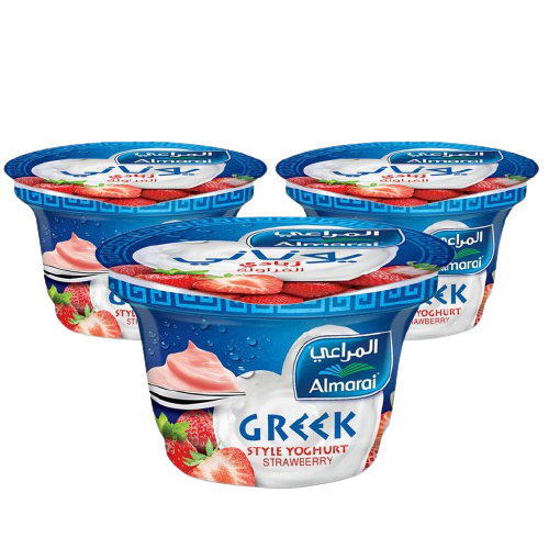 Almarai Strawberry Greek Style Yoghurt, 3x150g