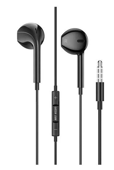 Green Lion Stereo Earphone Jack - Black, 3.5mm
