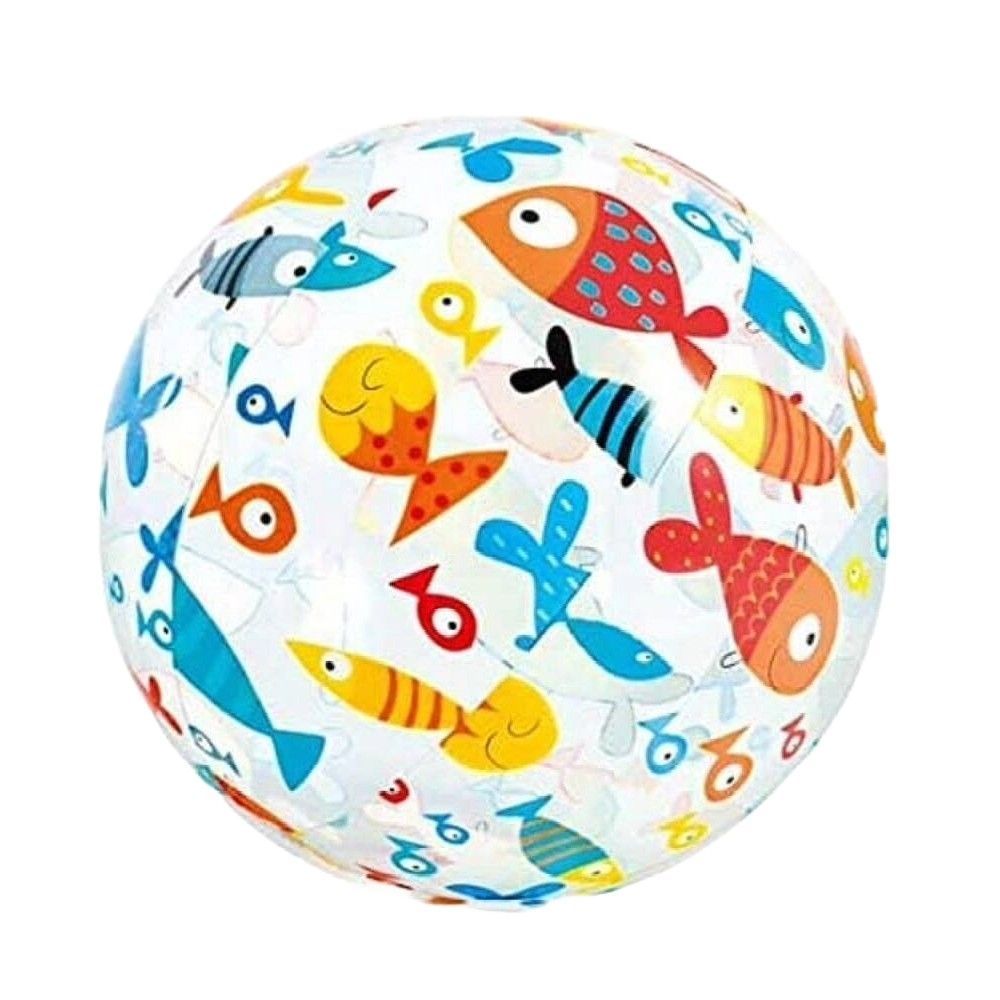 Intex Assorted Color Fish Design Beach Ball, 22.5x17x1.5cmcm