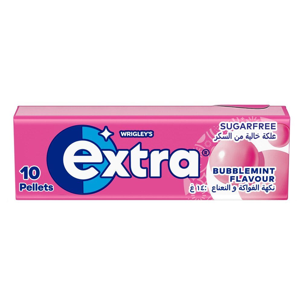Wrigley's Extra Bubblemint Pellets Gum, 14g