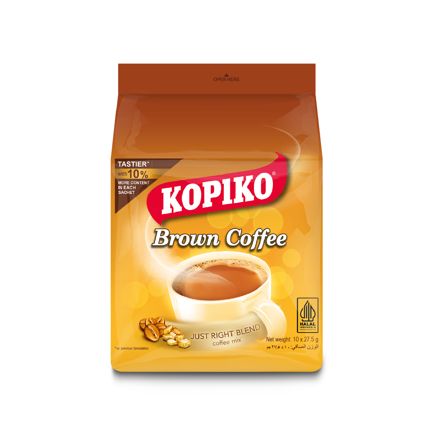 Kopiko Instant Brown Coffee Mix Sachets, 10x27.5g