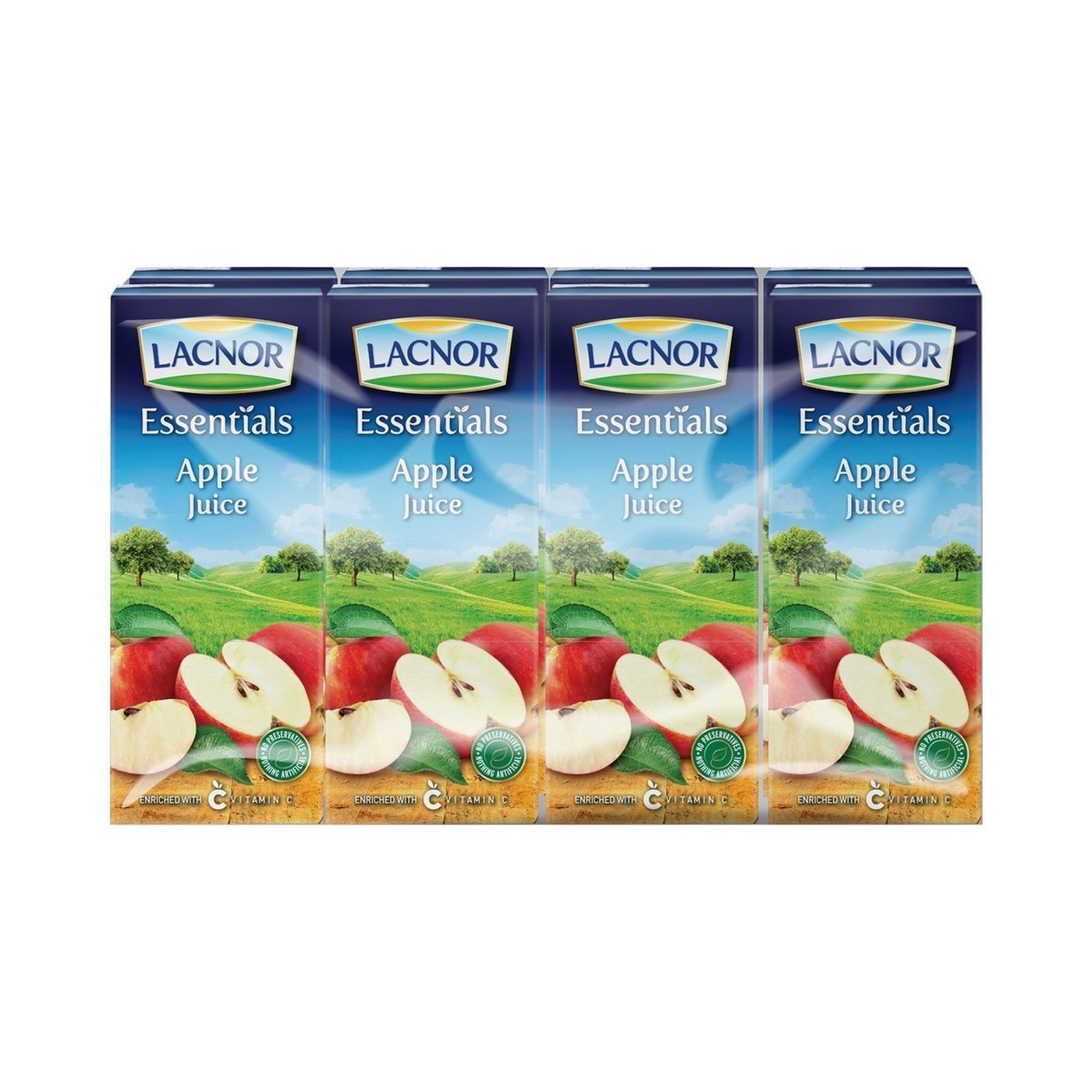 Lacnor Essentials Apple Juice, 8x180ml
