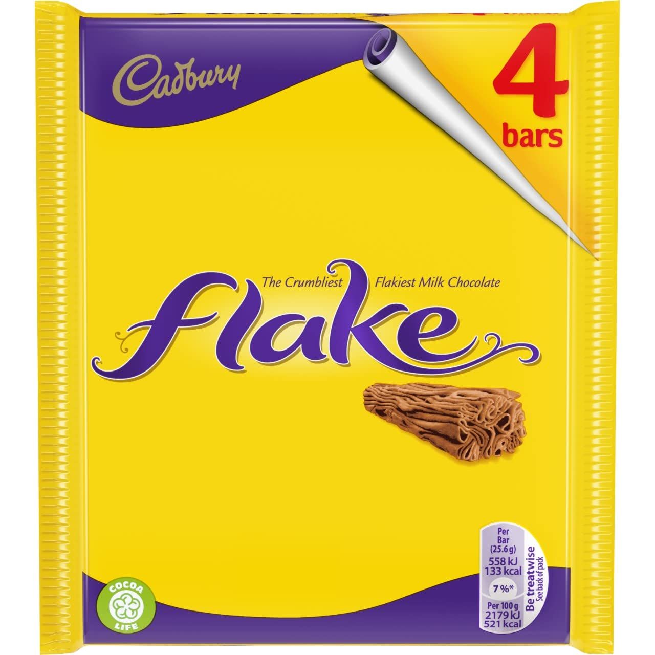 Cadbury Flake Milk Chocolate, 4x32g