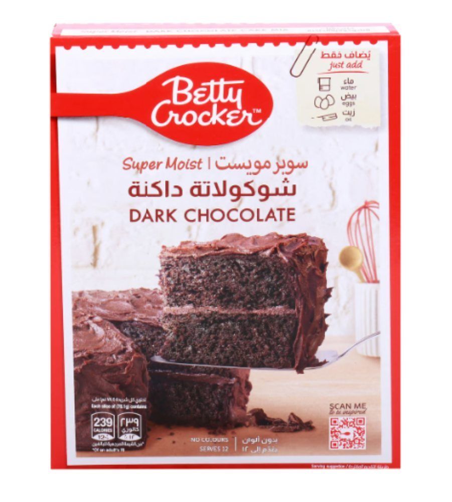 Betty Crocker Super Moist Dark Chocolate Cake Mix, 510g