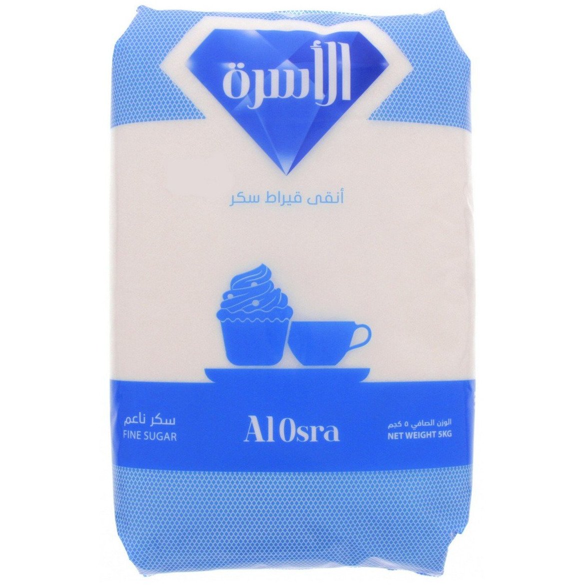 Al Osra White Sugar Bag, Fine Sugar, 5Kg