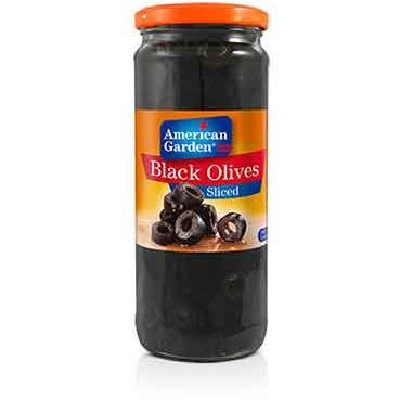 American garden black olives sliced 450 g
