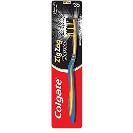 Colgate zig zag charcoal toothbrush medium 1 piece