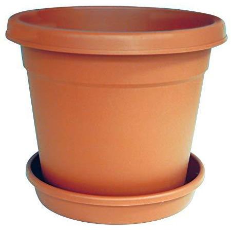Cosmoplast flower pot 8 inches brown