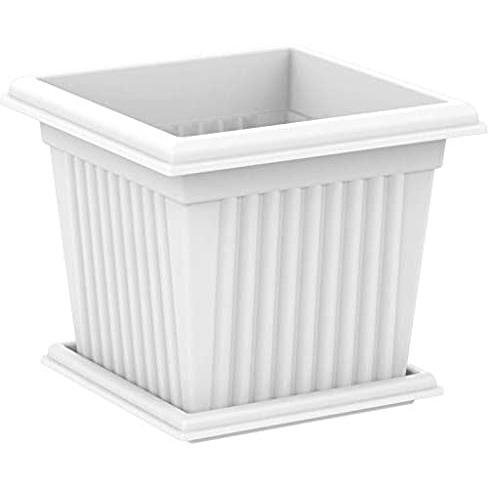 Cosmoplast white square 30 ltrs planter