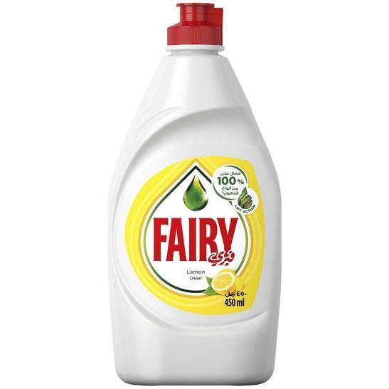 Fairy lemon liquid dish washing detergent, 450ml
