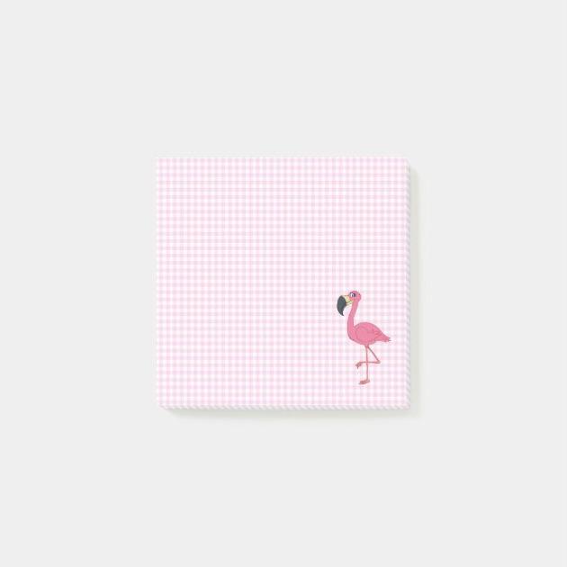 Flamingo post it 3" by 3"