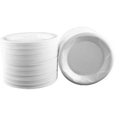 Foam plate white 25 pcs