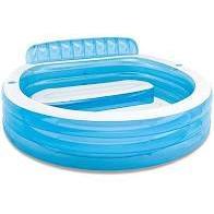 Intex swim centre family lounge pool, blue, intex tub round up blue_555