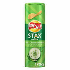 Lays stax sour cream onion 170gm