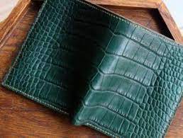 Wood money green wallet high