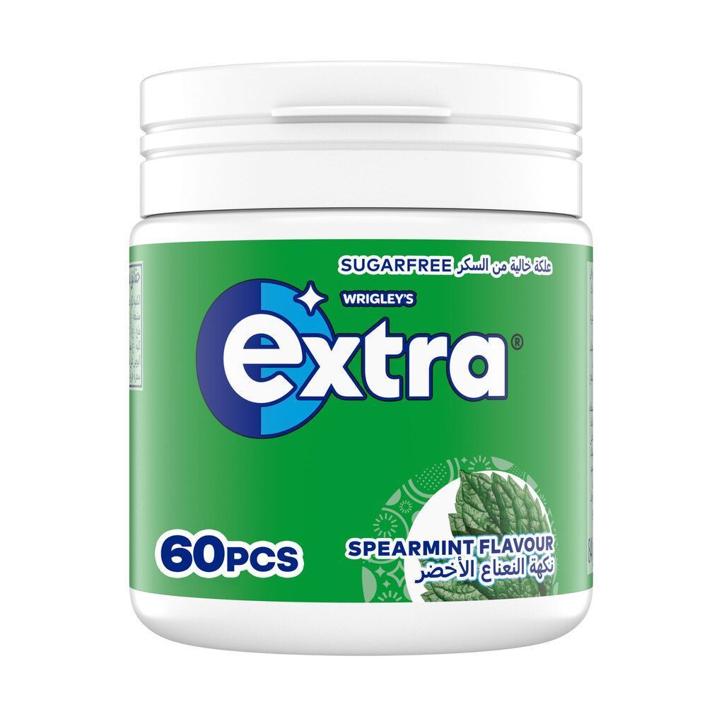 Extra Gum Spearmint Sugar Free Chewing Gum 60 Pellets, 84g