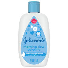 Johnson's Baby Cologne, Morning Dew, 100ml, with a gentle and refreshing scent, perfect for your baby's delicate skin, dermatologist tested and hypoallergenic