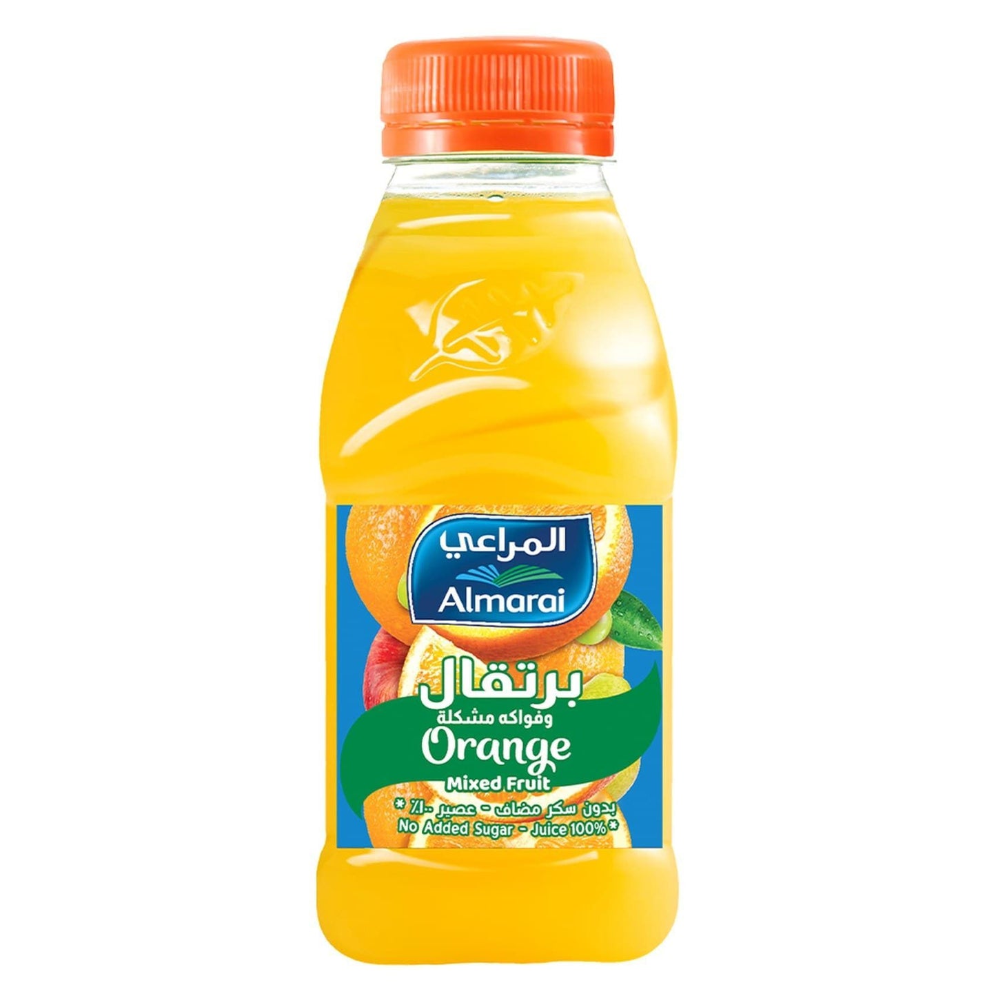 Almarai Premium Orange Juice with Pulp No Sugar Added, 200ml