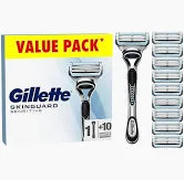 Gillette SkinGuard Sensitive Men’s Razor, Shaving Razor for Men with Skin Irritation, 1 Handle, 10 Blade Refills