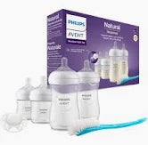 AVENT Philips Baby Bottle, Newborn Gift Box - 4 Baby Bottles, Ultra Soft Pacifier and Bottle Brush, Children Ages 0-12+ Months (Model SCD838/11)