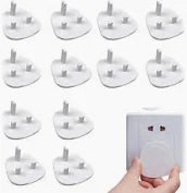SKY-TOUCH 12pcs per Pack Baby Proofing Plug Covers, White Outlet Covers Safety Covers, Electrical Protectors for your Child and Babies at Home