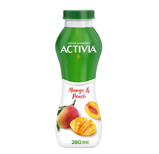 Activia Yoghurt Go Drink Peach & Mango Drink, 280ml