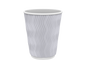 Cosmoplast 12 OZ WHITE RIPPLED PAPER COFFEE CUPS PACK OF 50
