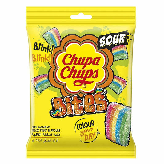 Chupa Chups Sour Bites Candies Mixed Fruit Flavor, 85.5g