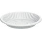 Cosmoplast 1 COMPARTMENT PACK OF 25 WHITE 18 CM PLASTIC PLATES