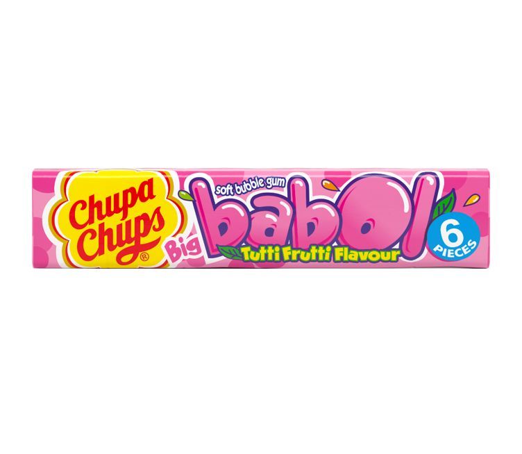 Chupa Chups Tutti Frutti Flavour Big Babol Soft Bubble Gum, 6Pcs