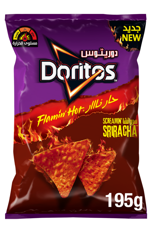Doritos Flamin' Hot Sriracha Nachos, 195g