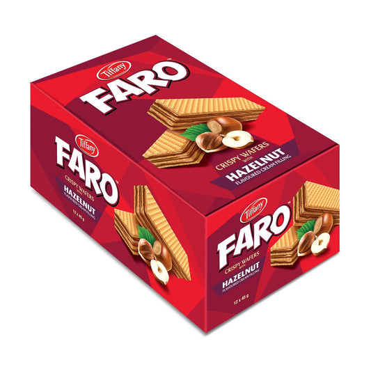 Tiffany Faro Hazelnut Filled Crispy Wafers, 12x45g