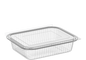 Cosmoplast 48 OZ PACK OF 10 HINGED FLAT PLASTIC CONTAINERS