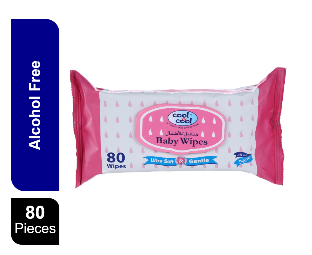 Cool & Cool Regular Baby Wipes 80 pcs