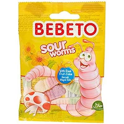 Bebeto soft sour worms 18gm