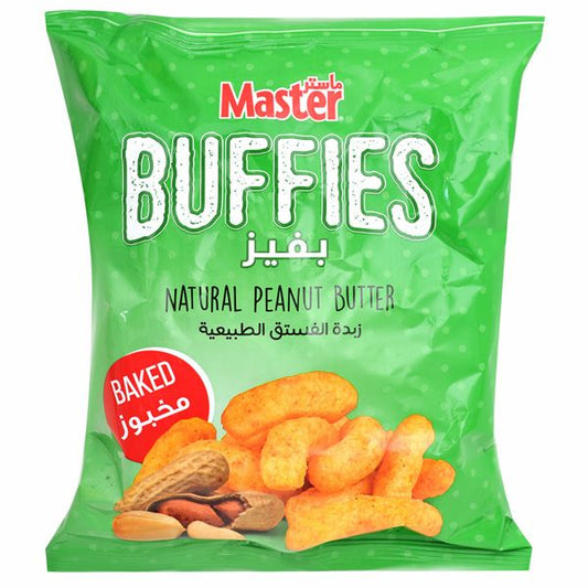 Master Buffies Natural Peanut Butter Baked Corn Puffs 65 g