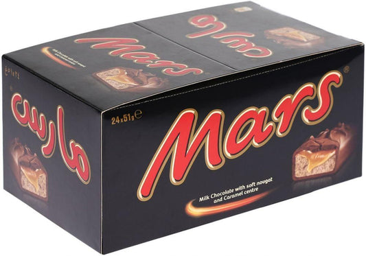 Mars Single Chocolate Bar, 24x51g