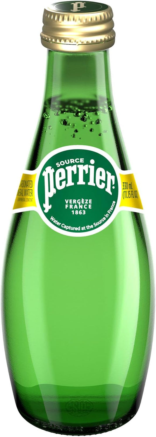 Perrier Sparkling Water Glass Bottle Lemon Flavor 200ml, 200ml