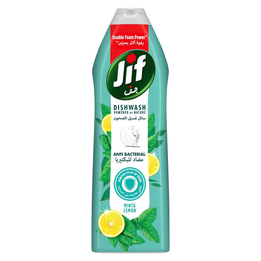 Jif Mint & Lemon Antibacterial Dishwashing Liquid, 750ml