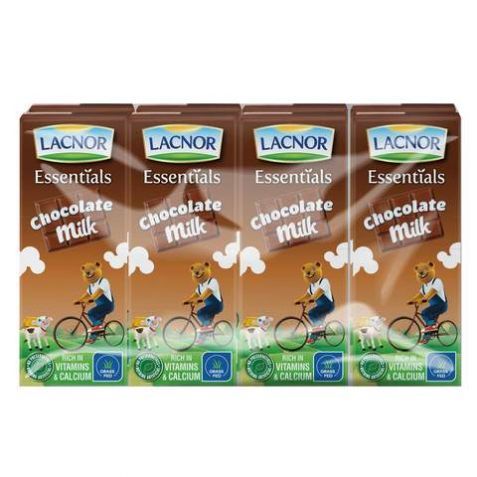 Lacnor Chocolate Flavored Milk, 8x180ml