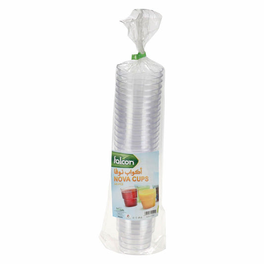 Falcon Nova Clear Cups, 25 Pieces