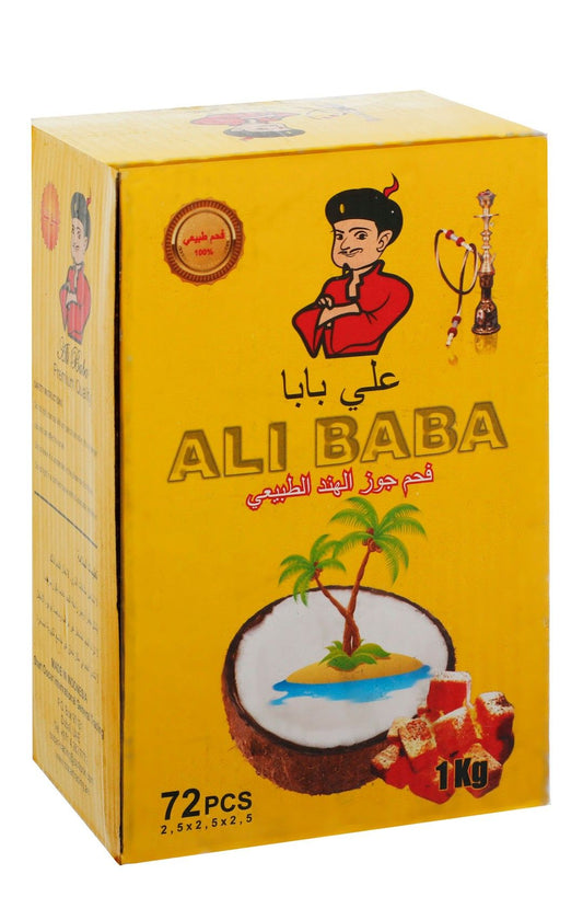 Ali Baba Natural Coconut Charcoal, 72 Pieces