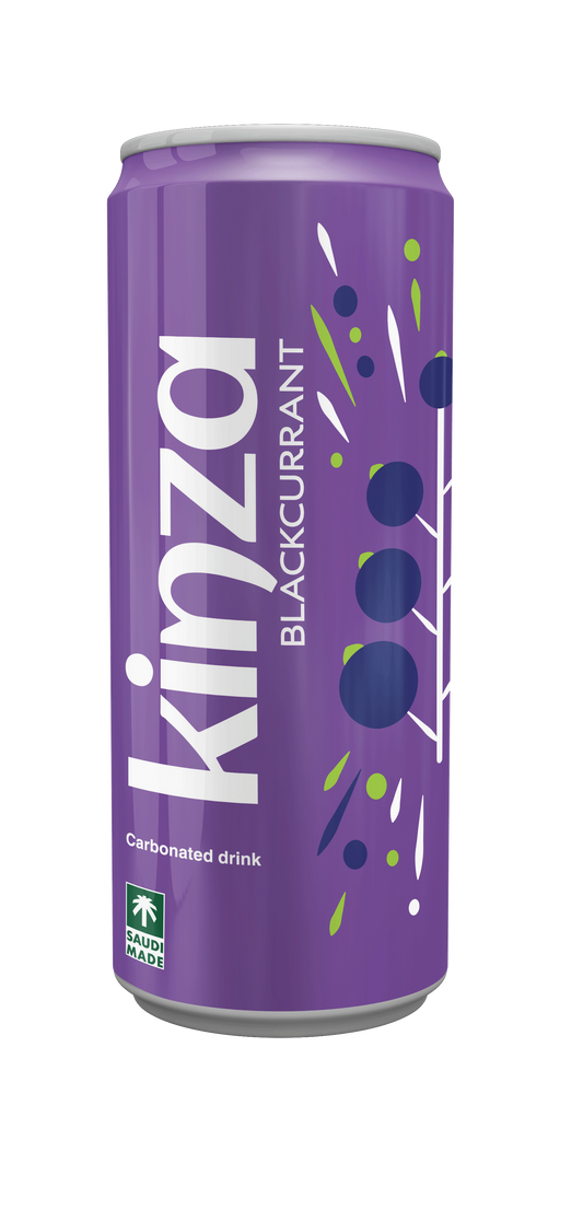 Kinza Blackcurrant Carbonated Drink Can, 250ml