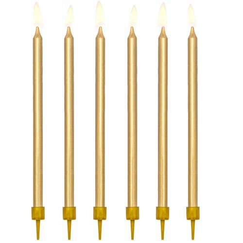 Birthday Candles With Candle Holders 6 pcs