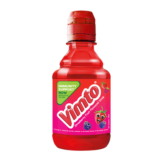 Vimto Strawberry Flavored Drink with Immunity Support, 250ml