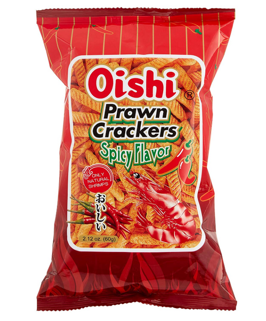 Oishi Spicy Prawn Crackers, 60g