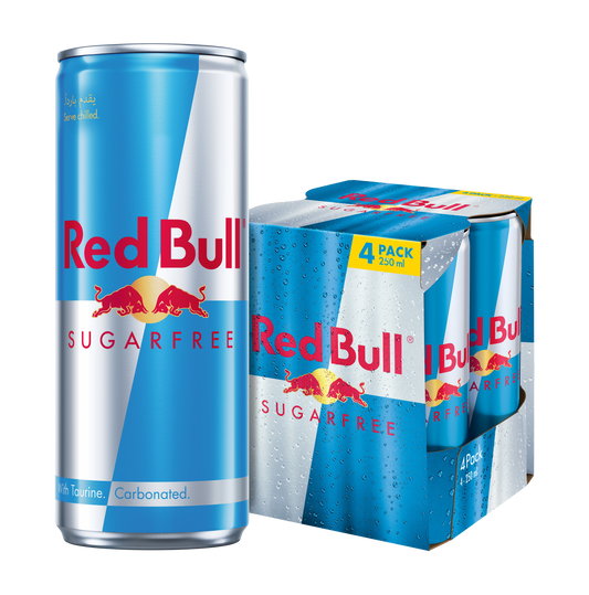 Red Bull Sugar Free Energy Drink, 4x250ml