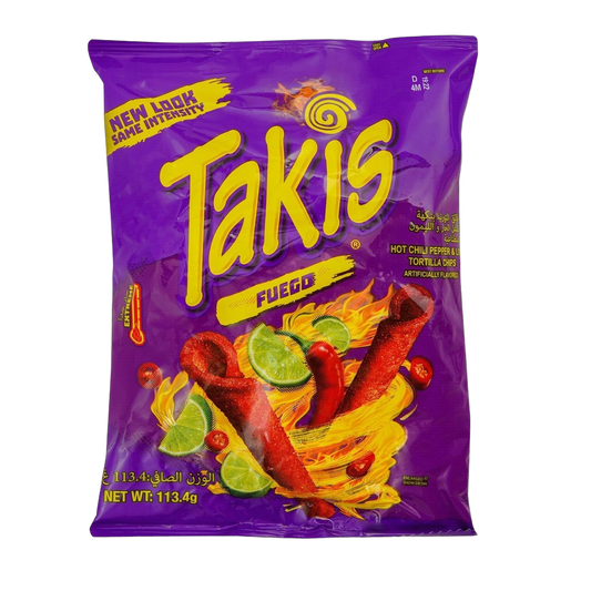 Takis Fuego Pepper Lime Tortilla Chips, 113g