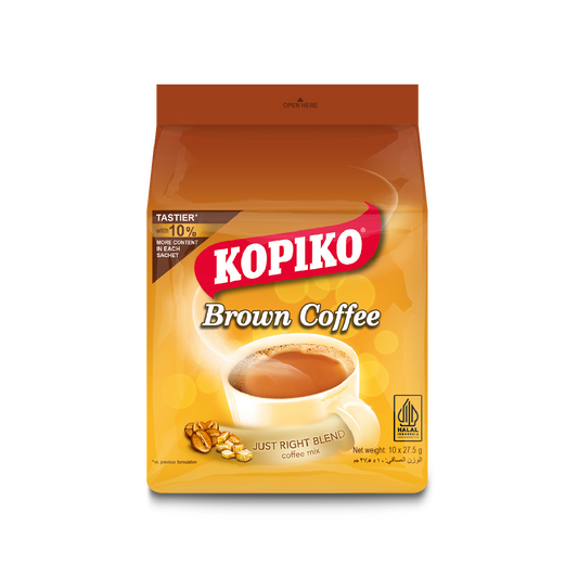 Kopiko Instant Brown Coffee Mix Sachets, 10x27.5g